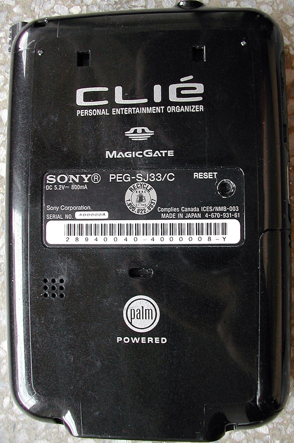 Sony CLIE PEG-SJ33C    	