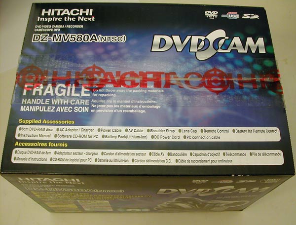 Hitachi DZ-MV580A DVD Camcorder