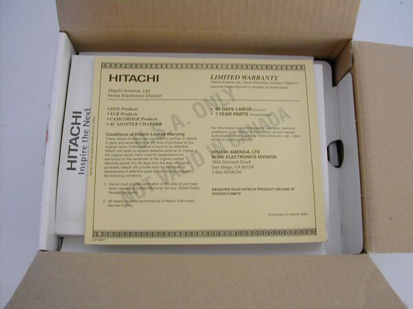 Hitachi DZ-MV550A DVD Camcorder